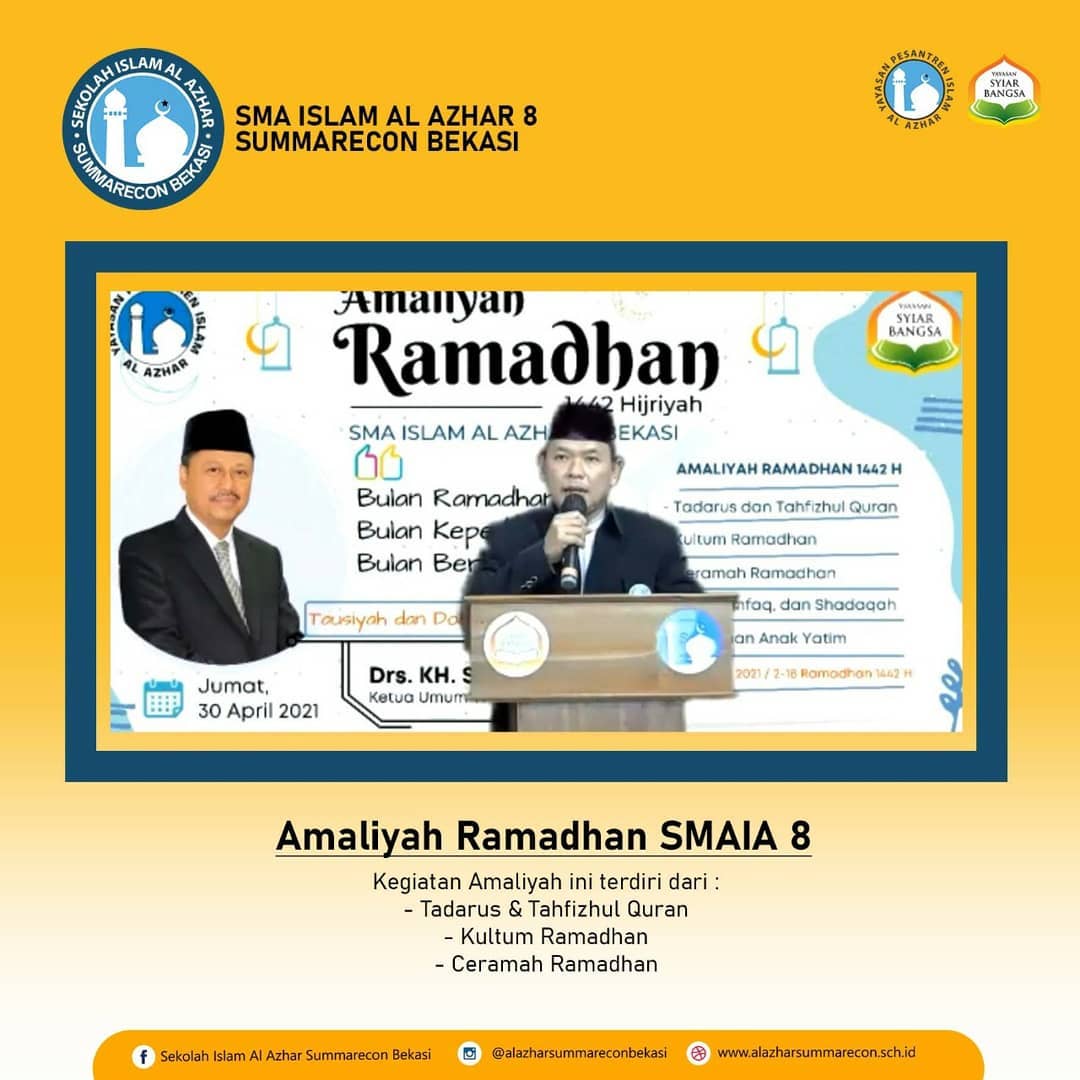 Kegiatan Amaliyah Ramadhan 1442 H SMAIA 8 Sumarecon Bekasi